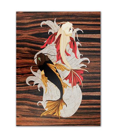 Koi fish marquetry picture - Project by Andulino