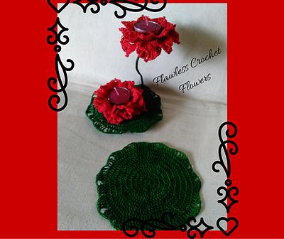 Water Lily Tea Light Stand - Project by Flawless Crochet Flowers