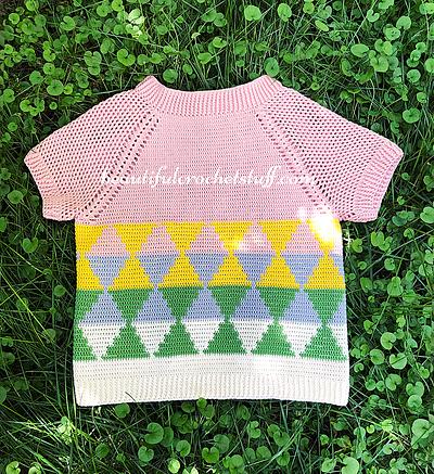 Crochet Raglan Sweater Free Pattern - Project by janegreen