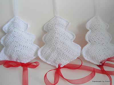 Crocheted Christmas Decorations, Сhristmas tree ornaments,New Year Decoration - Project by etelina