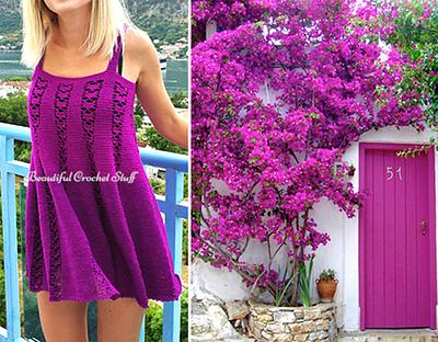 Crochet Purple Dress Free Pattern - Project by janegreen