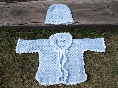 Baby Sweater Blue - Project by ♥♥♥ CrochetingPrecious  ♥♥♥