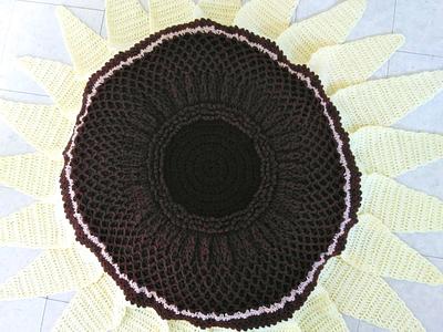 Lemon Queen Sunflower Beanbag and Rug Pattern - Project by Flawless Crochet Flowers