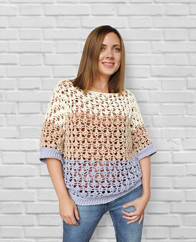Crochet Lace Sweater Pattern - Project by janegreen