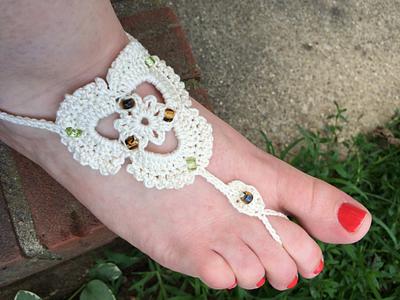 Beaded Barefoot Sandals - Project by Alana Judah