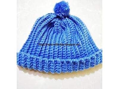 Ribbed Crochet Cap - Project by rajiscrafthobby