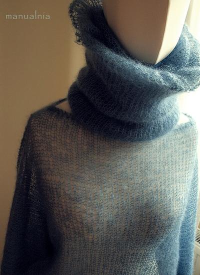 Feather Bat and neck warmer - Project by Manualnia