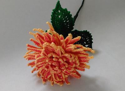 Fire Cracker Dahlia - Project by Flawless Crochet Flowers