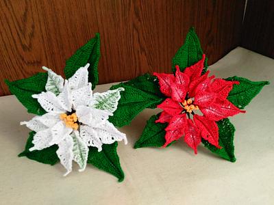 Crochet Poinsettias - Project by Flawless Crochet Flowers