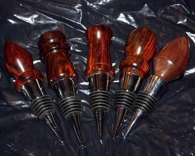 Cocobolo Bottle Stoppers - Project by Dandy