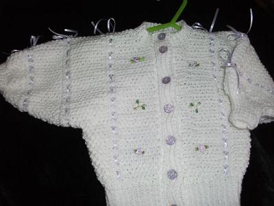 Ribbon and Bows Baby Cardi - Project by mobilecrafts