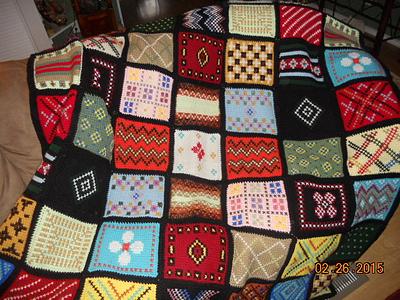 Tunisian Sampler - Project by Charlotte Huffman