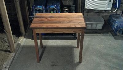 Oak and Walnut Side Table - Project by Roushwoodworking