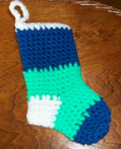 Seahawk Christmas Stocking - Small - Project by Jo Schrepfer