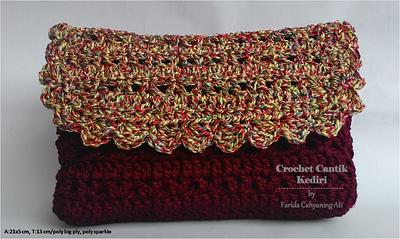 Sparkle v-stitch clutch - Project by Farida Cahyaning Ati