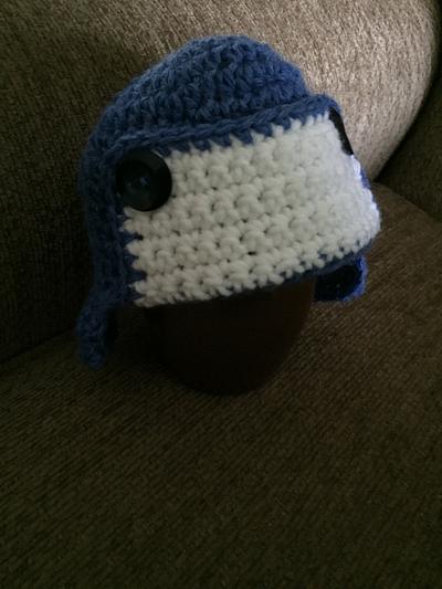 Crocheted baby aviator hat - Project by Shirley