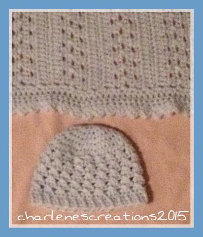 Blue Crochet Baby Blanket - Project by CharlenesCreations 