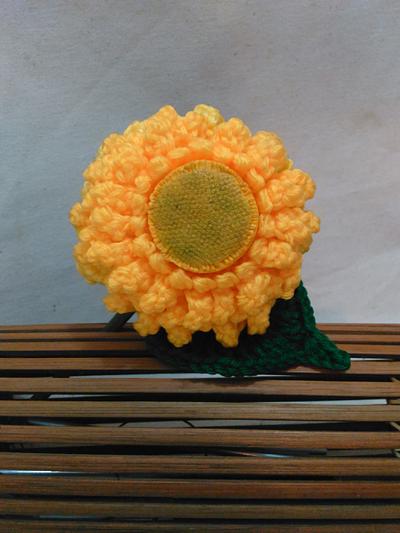 Teddy Bear Sunflower Crochet Pattern - Project by Flawless Crochet Flowers