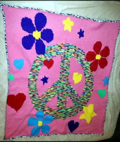 Peace Flowers Graphghan - Project by klharper14