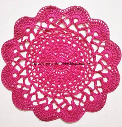 Free Crochet Doily Pattern - Project by rajiscrafthobby