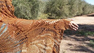 Cinnamon Butterfly/Burgundy Butterfly Shawls - Project by Kristi