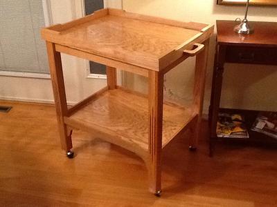 Coffee and tea serving cart for Blue Ridge Parkway Visitors Ctr. - Project by Jack King
