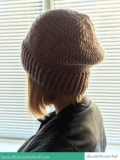 How to crochet a beanie (hat) - Project by janegreen