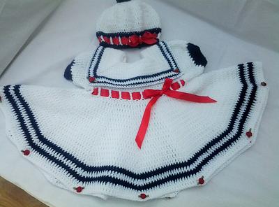 Sailor dress and matching beret - Project by Catherine 