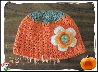 Pumpkin Flower Crochet Hat - Project by Heather Macias