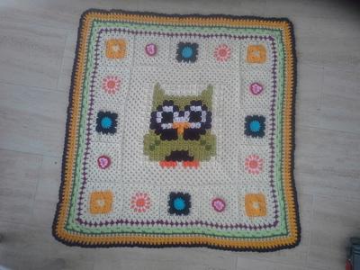 Owl baby blanket - Project by MilmoCreations