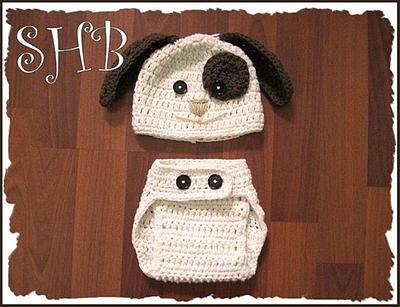 Crochet Puppy Hat and Diaper Cover - Project by Heather Macias