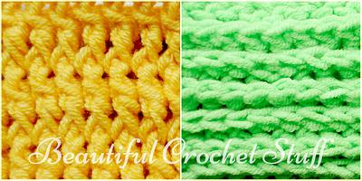 How to Make Front Post and Back Post Double Crochet Stitches - Project by janegreen