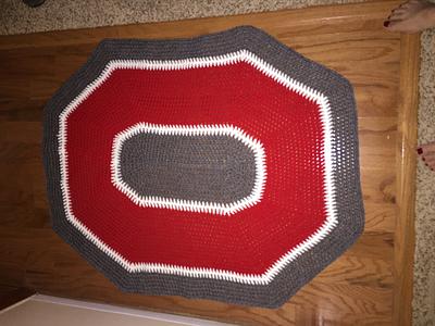 Ohio State University rug - Project by Shirley