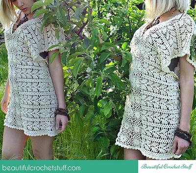 Crochet Leaf Tunic Free Pattern - Project by janegreen