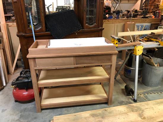 mahogany changing table