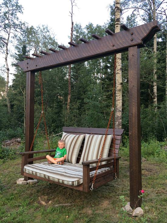 Pergola Swing Day Bed Swing - Woodworking Project by Sheri 