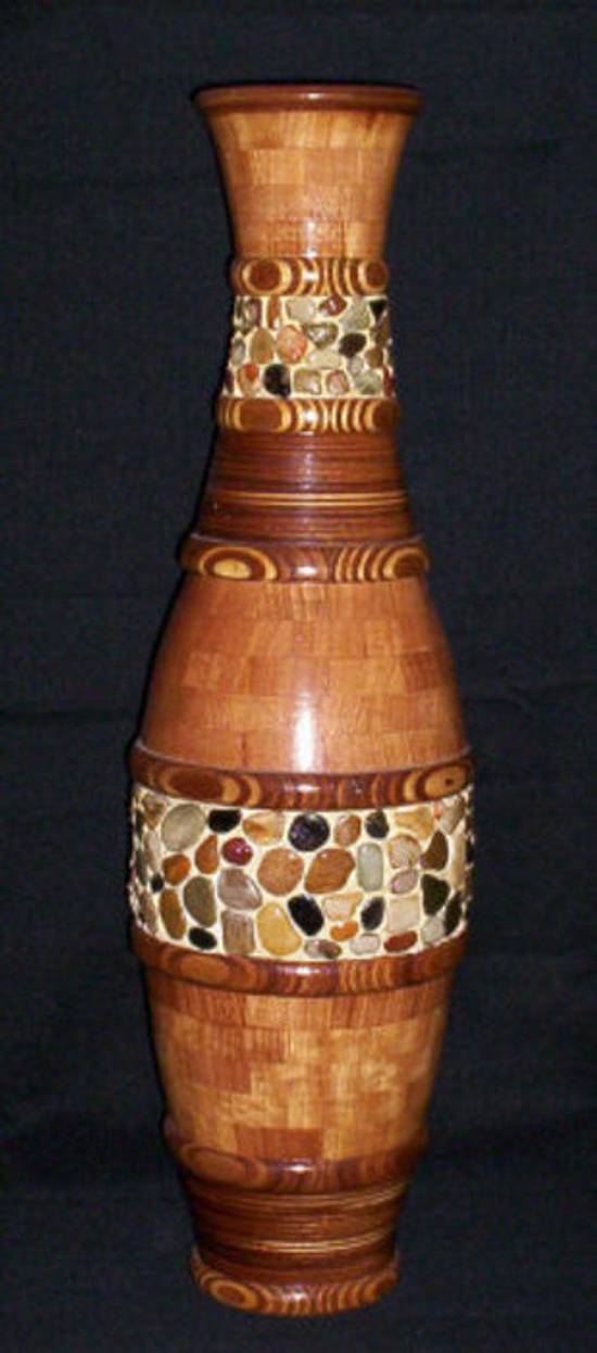 WOODEN VASE WITH STONES - Woodworking Project by Sam Shakouri WOODEN VASE WITH STONES - Woodworking Project by Sam Shakouri