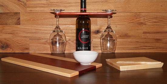 Oil Dipping Board, Cheese Board and Spreader and Wine Caddy - For Auction to Benefit ALS - Woodworking Project by David E. Oil Dipping Board, Cheese Board and Spreader and Wine Caddy - For Auction to Benefit ALS - Woodworking Project by David E.