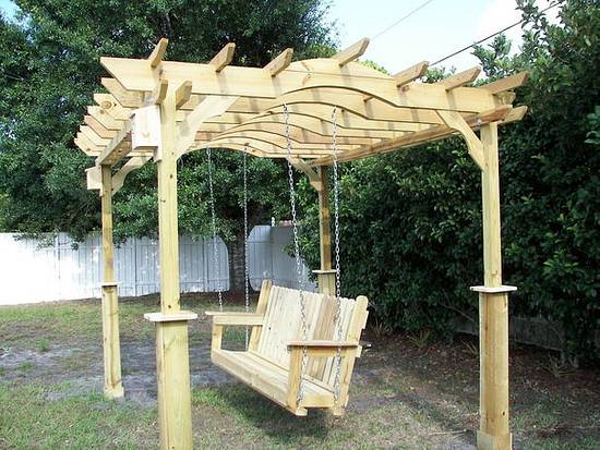 Pergola and swing - Woodworking Project by Angelo Pergola and swing - Woodworking Project by Angelo