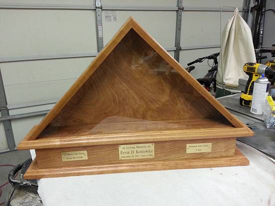 Flag Memorial Case with Urn Box - Woodworking Project by Jeff Vandenberg Flag Memorial Case with Urn Box - Woodworking Project by Jeff Vandenberg
