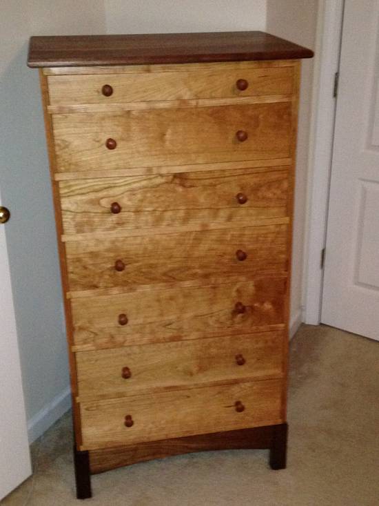 Walnut and Cherry Lingerie Chest - Woodworking Project by Dave Walnut and Cherry Lingerie Chest - Woodworking Project by Dave