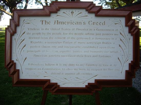 American's Creed - Woodworking Project by Roger Strautman American's Creed - Woodworking Project by Roger Strautman