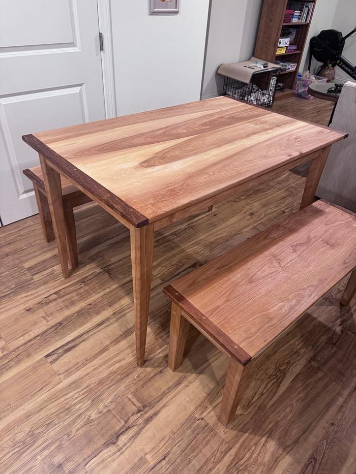 Small Farmer's Dining Table and Benches