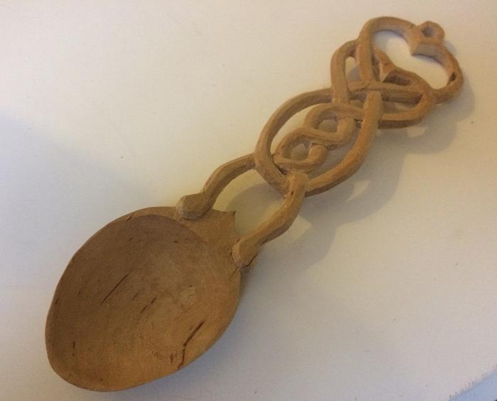 A Traditional Carved Love Spoon