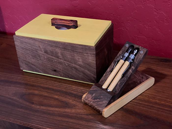 Surprise Swap - Pen & Pencil set w/ case, and Japanese style box