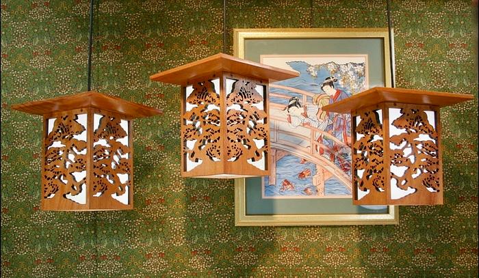 How to make Japanese style ceiling light pendants 