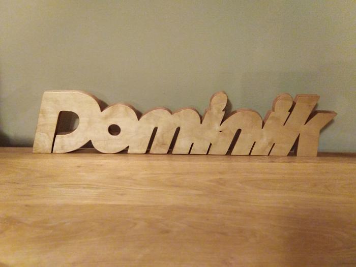 PLYWOOD NAME SIGN