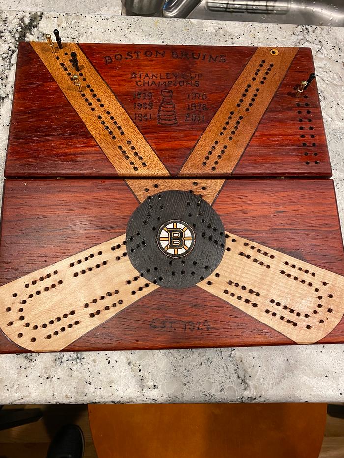 Boston Bruins Tribute Cribbage Board