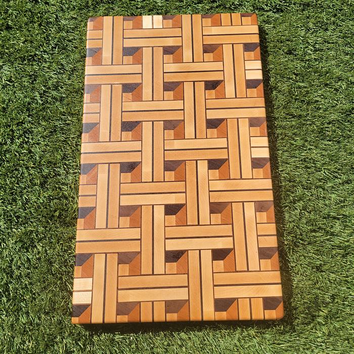 3D Basket Weave Cutting Board
