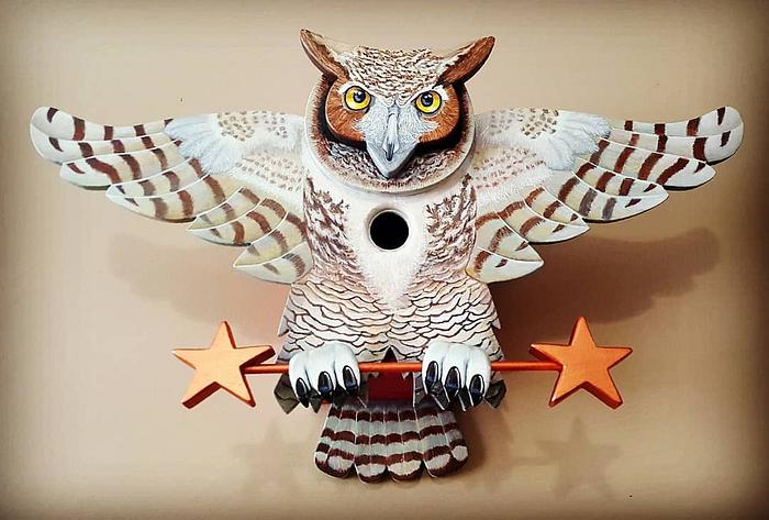 Owl Faux Birdhouse/Secret Key Stash